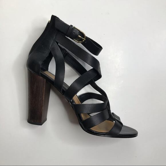 Dolce Vita Women's Black Brown Nolin High-Heel Open Toe Strappy Sandals Size 9.5 - Picture 4 of 10